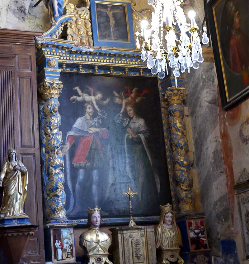 リュベロン地方の村アンスウィ（Ansouis）の教会Église Saint-Martinに飾られている絵画。